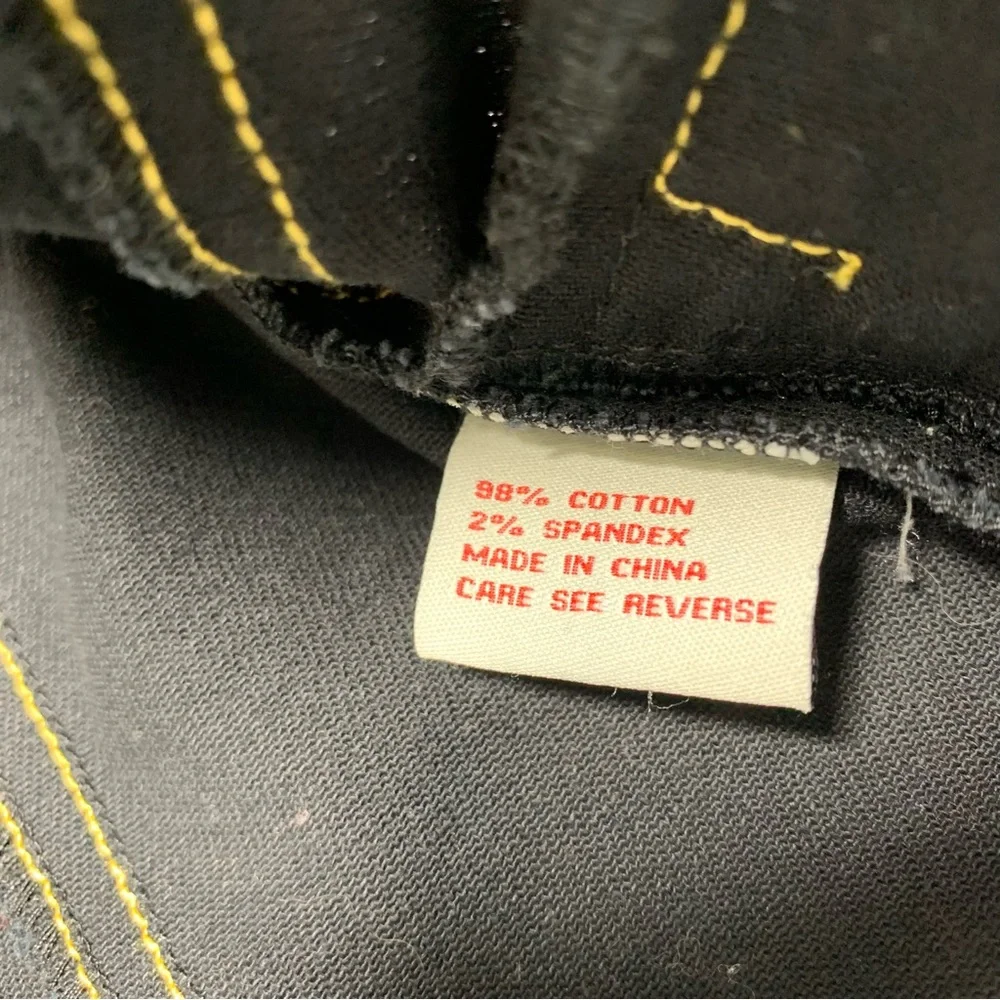 ❗️SOLD❗️Y2K Georgiou Studio Black Denim Tailored Mock Neck Zip Jacket S - Picture 10 of 11